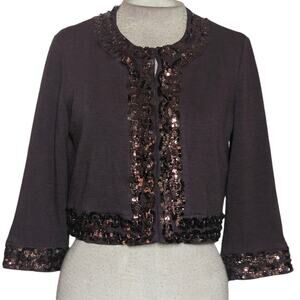 Brown Sequin Sweater Size Medium